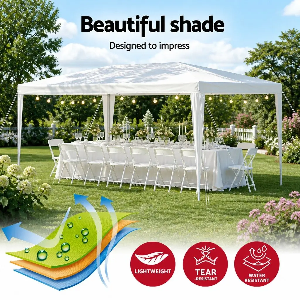 Outdoor Gazebo UV Resistant Water Resistant 3x6m