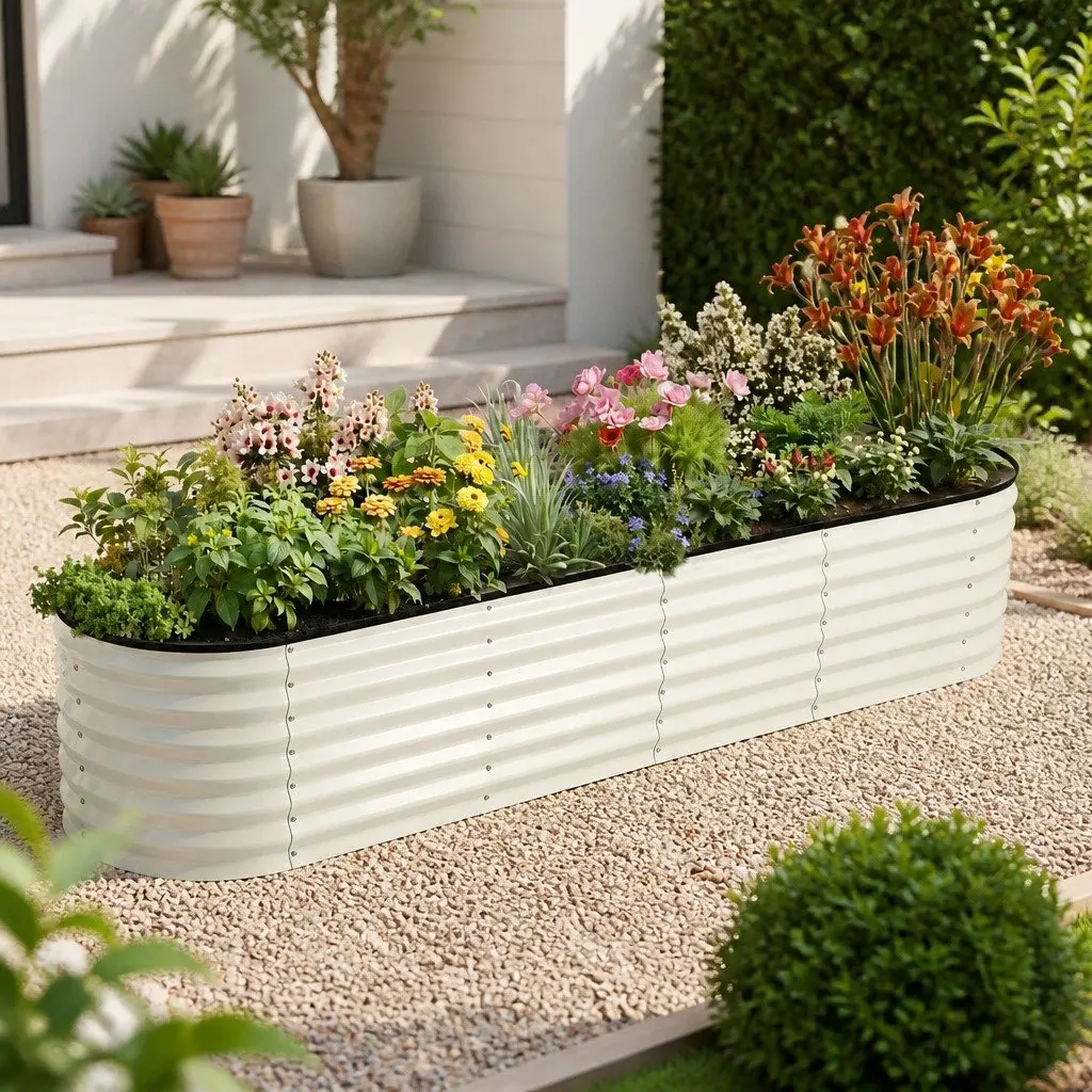 Oval Raised Garden Bed for Home Use