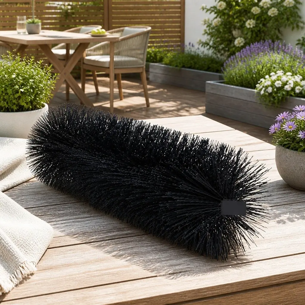 Gutter Guard Brush UV-Resistant Nylon Bristles 92cm x 10cm Black