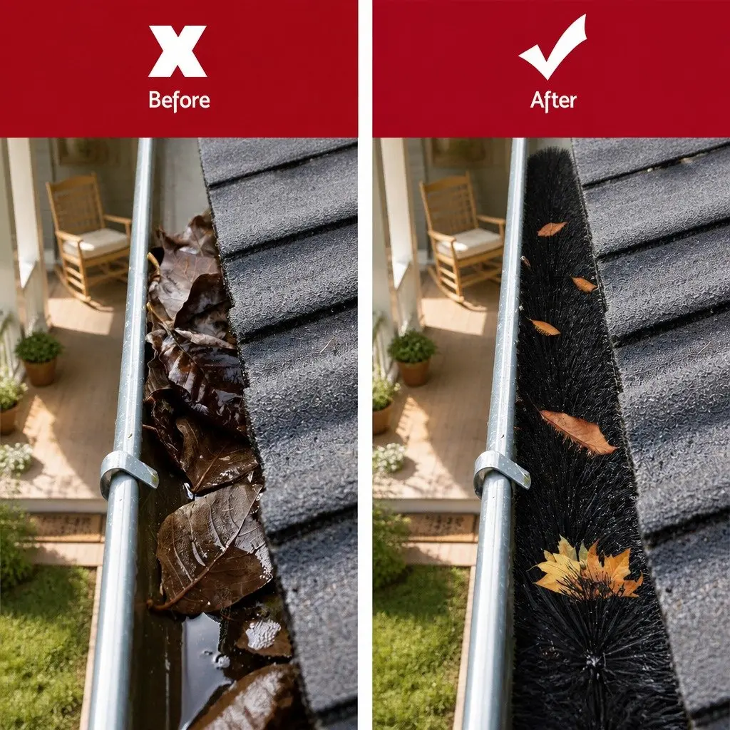 Gutter Brush Debris Protection 92cm x 10cm Black Nylon Bristles 24 Piece