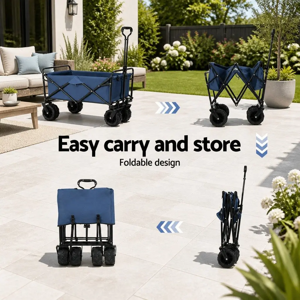 Garden Cart Folding Trolley Heavy Duty 120kg Size