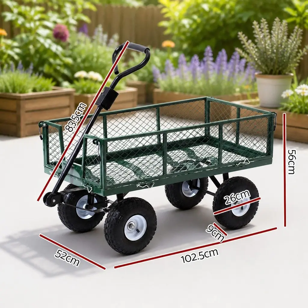 Mesh Garden Cart for Easy Outdoor Storage 96cm