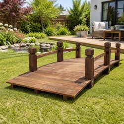 Welcome to Your New Wooden Garden Bridge!