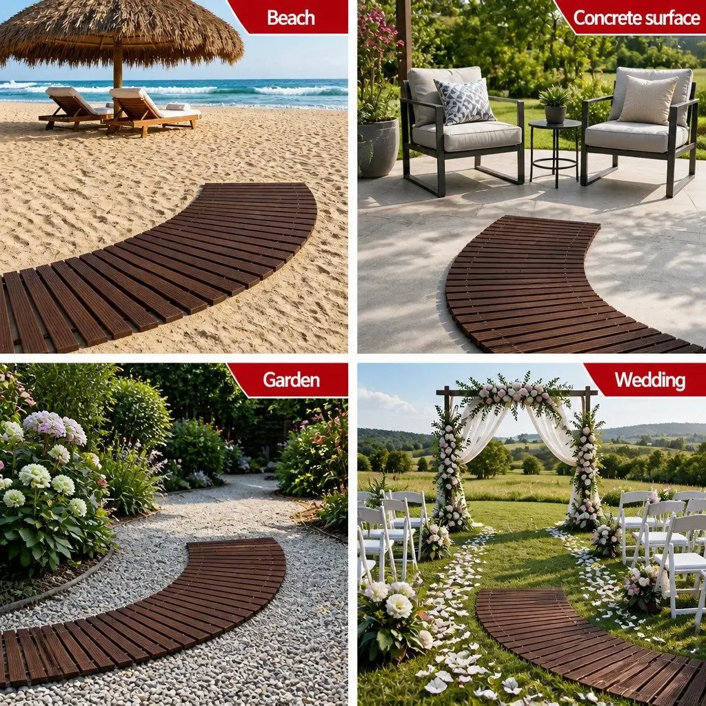 Garden Pathway Roll-Out Walkway Flexible 8FT Outdoor Backyard Terrain