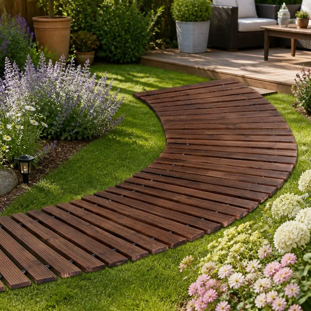 Garden Pathway Roll-Out Walkway Flexible 8FT Outdoor Backyard Terrain