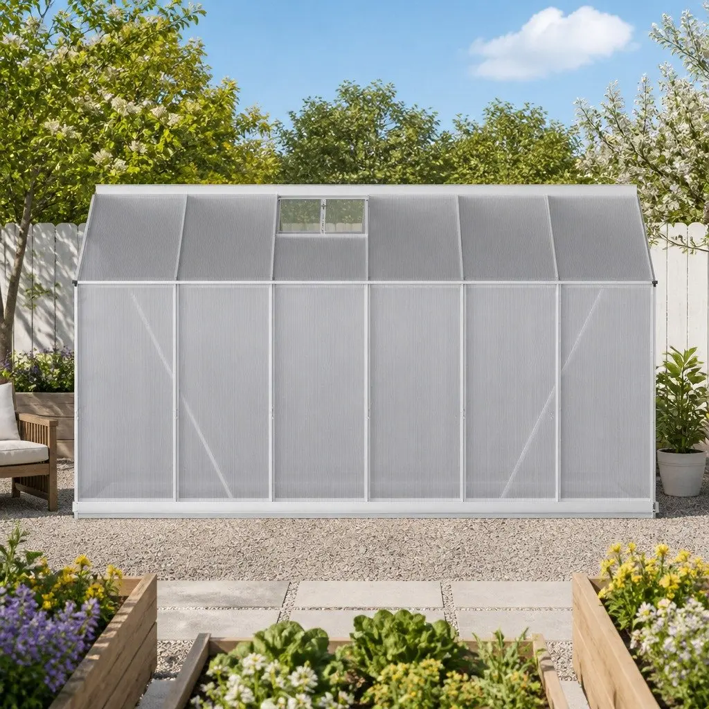 Aluminium Greenhouse 3x2.5x2.26M for Gardening