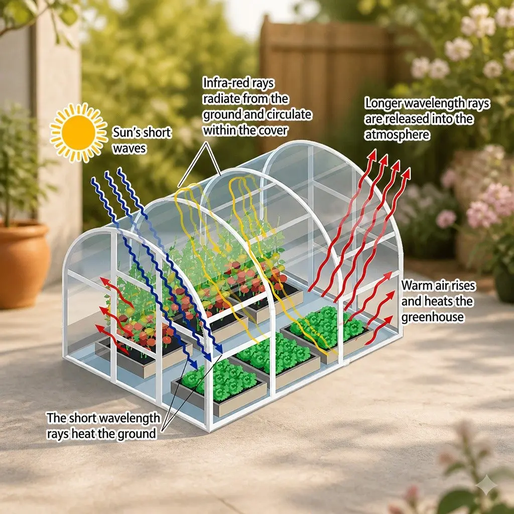 Greenhouse Portable 4 Tier Plant Shelf Compact Size Outdoor