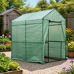 Your Friendly Walk-in Greenhouse Tunnel with 8 Shelves