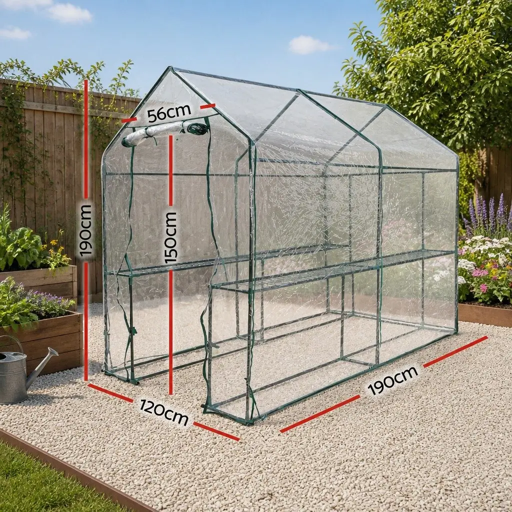 Walk-in Greenhouse Tunnel 1.2x1.9x1.9M for Plant Care