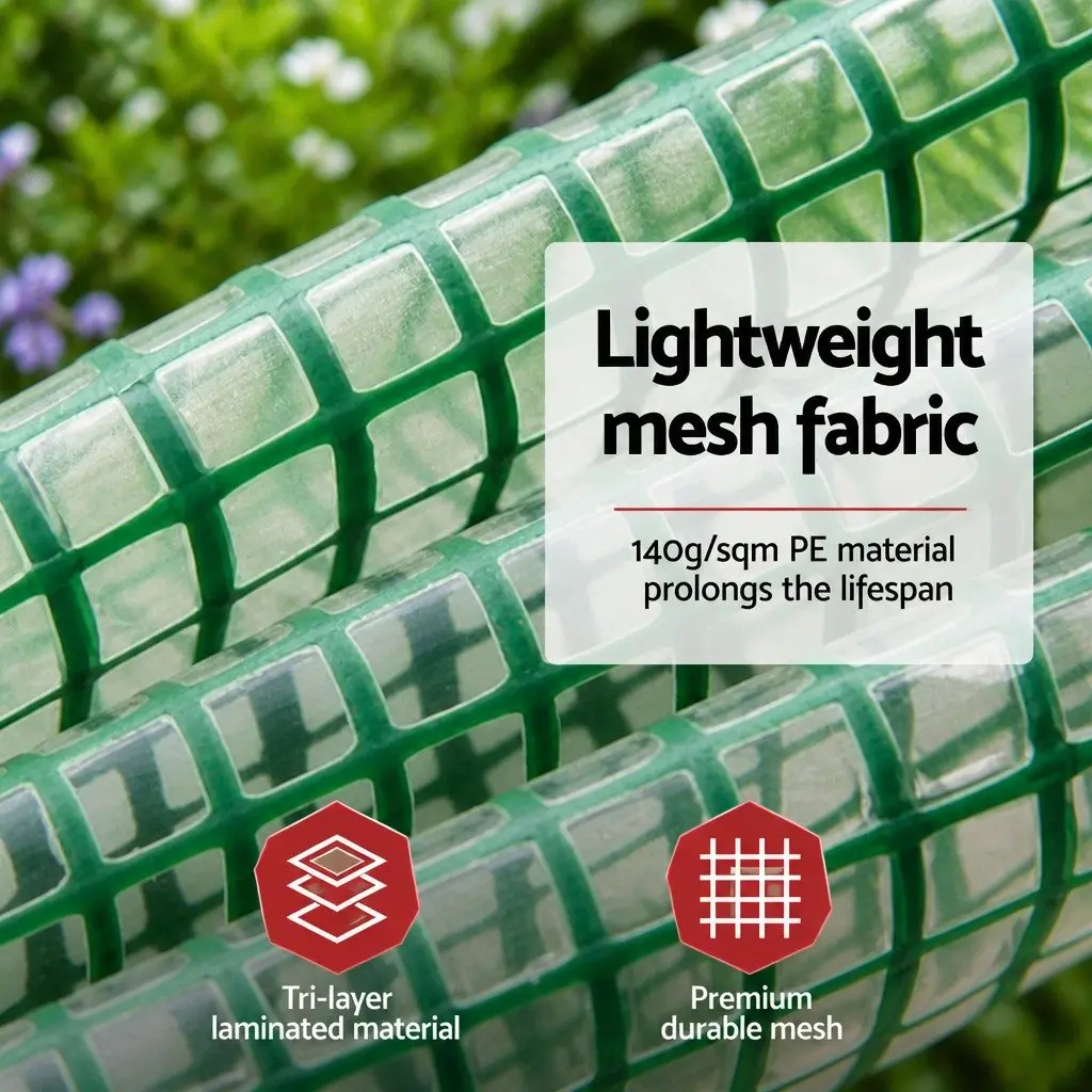 Walk In Greenhouse Durable Steel Frame PE Cover 3x2x2M Outdoor Garden