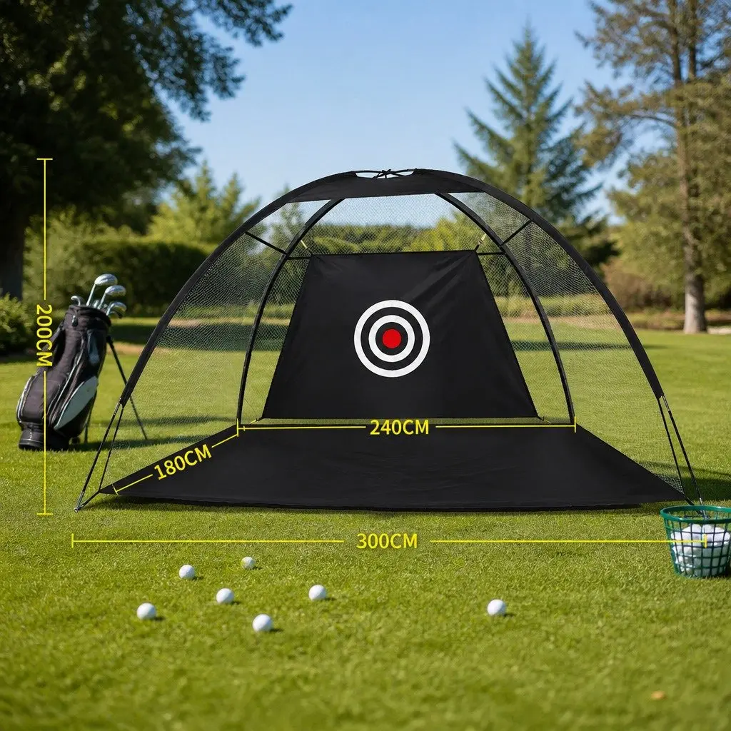 Golf Practice Net Ultra-Wide Target 300cm x 180cm x 200cm Indoor Outdoor Training Aid