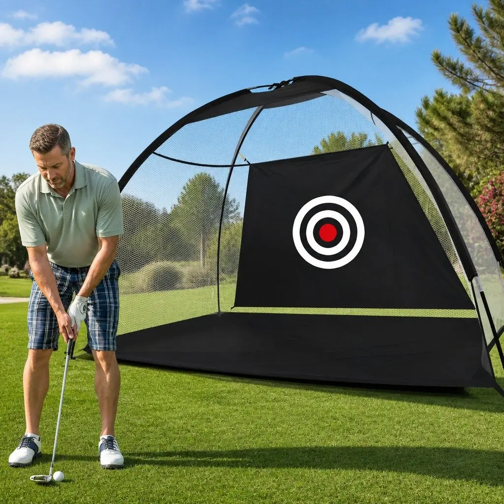 Golf Practice Net Ultra-Wide Target 300cm x 180cm x 200cm Indoor Outdoor Training Aid
