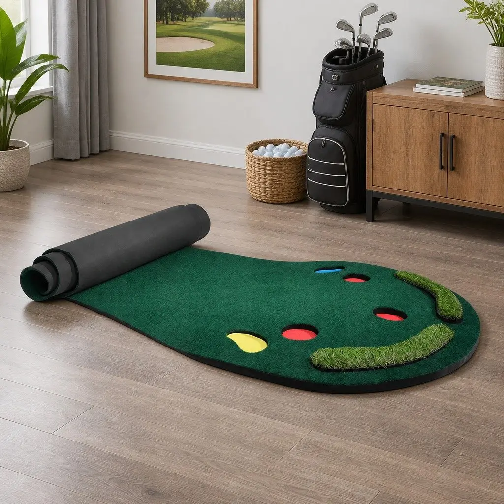 Golf Putting Mat Portable Anti-Slip 90cm x 300cm Indoor Outdoor Practice