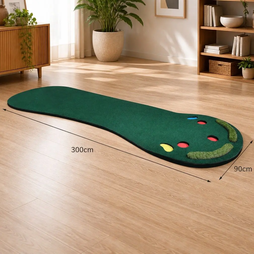 Golf Putting Mat Portable Indoor Outdoor 90cm x 300cm Training Game