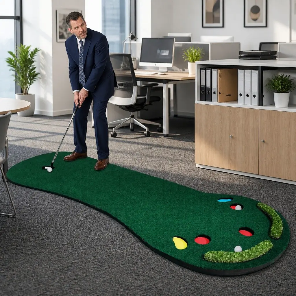 Golf Putting Mat Portable Indoor Outdoor 90cm x 300cm Training Game