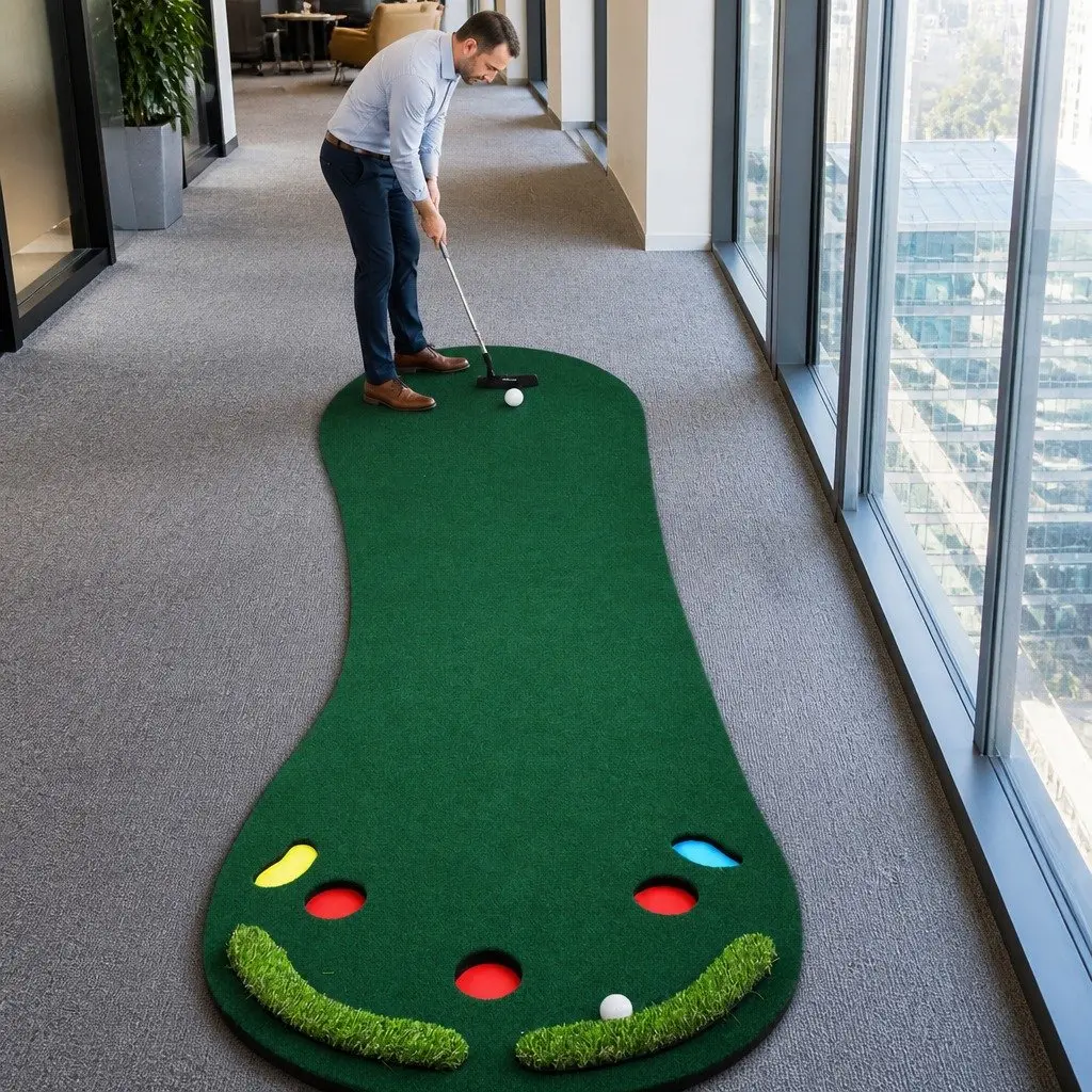 Golf Putting Mat Portable Indoor Outdoor 90cm x 300cm Training Game