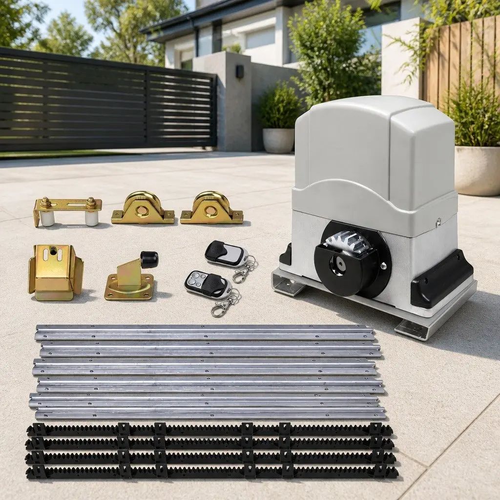 Electric Sliding Gate Opener Motor 450W Automatic Remote Control Kit for Gates up to 1200kg