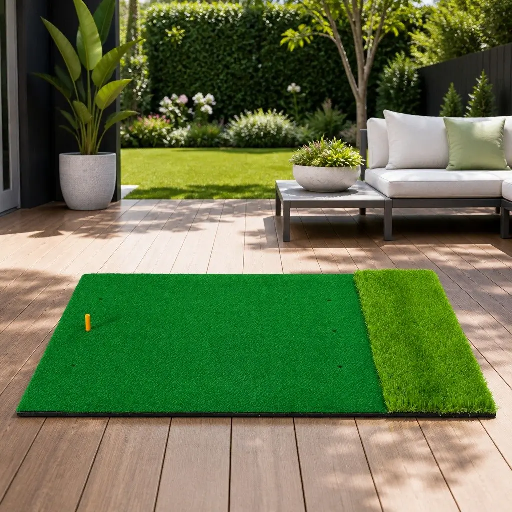 Golf Hitting Mat 2 in 1 Portable Indoor Outdoor Practice Training Aid 150cm x 120cm