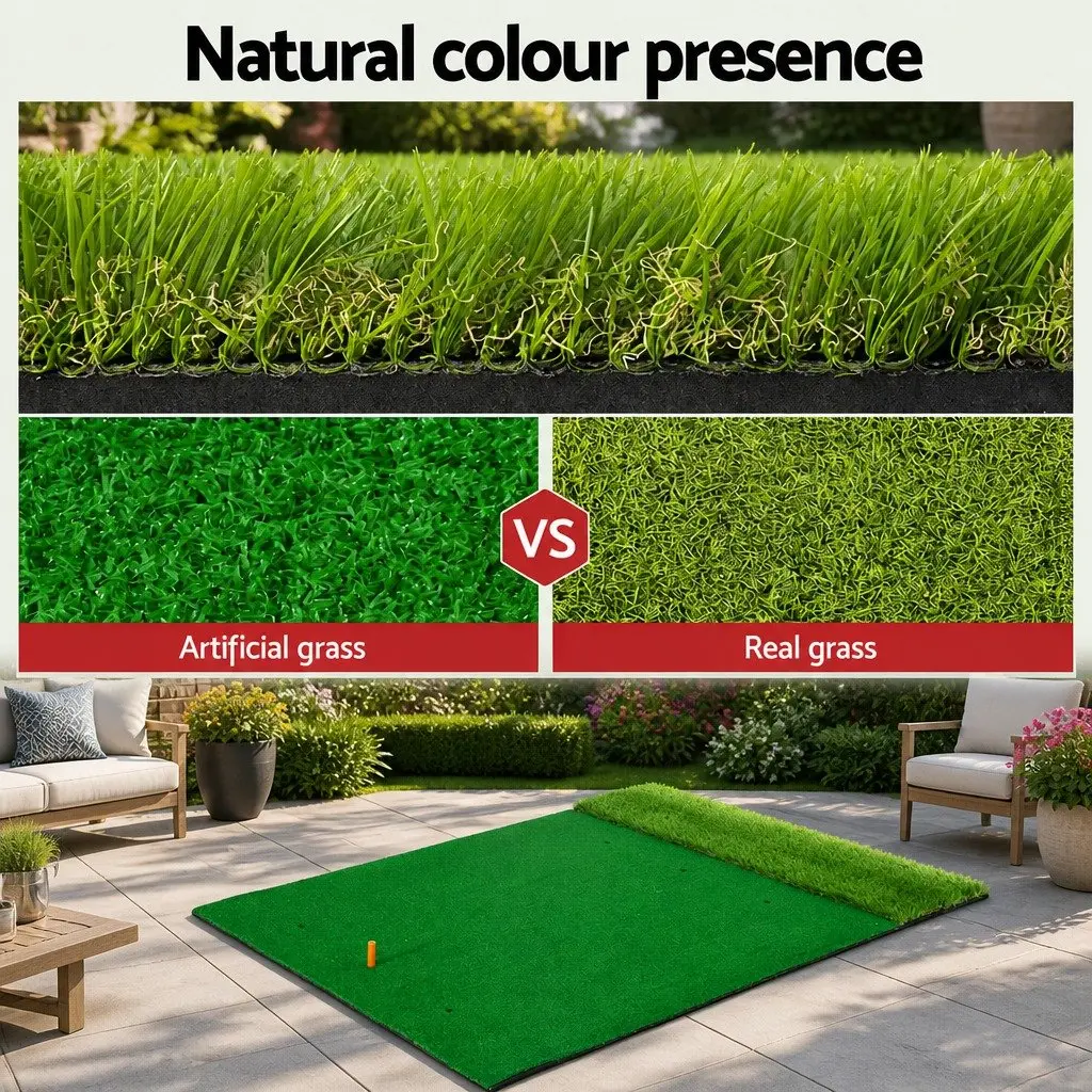 Golf Hitting Mat 2 in 1 Portable Indoor Outdoor Practice Training Aid 150cm x 120cm