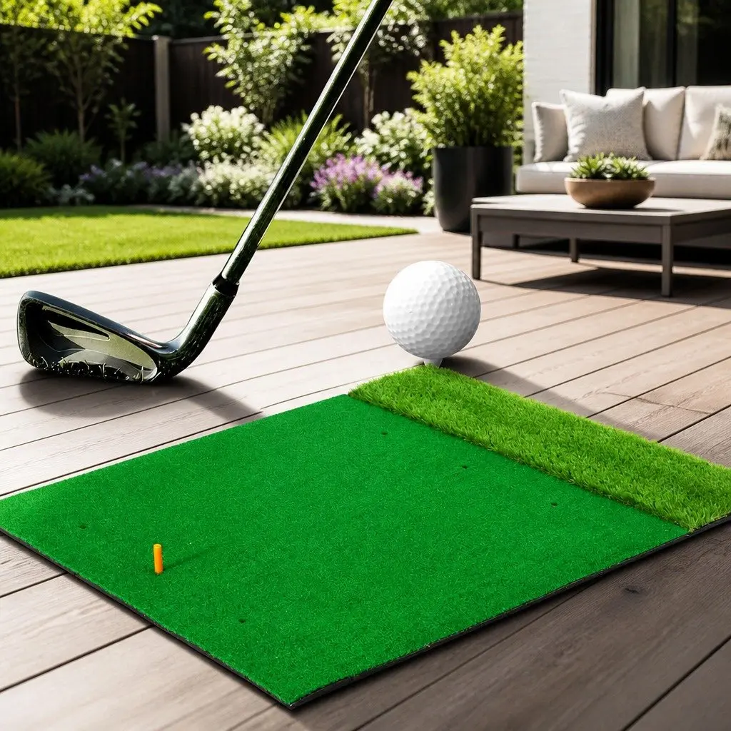 Golf Hitting Mat 2 in 1 Portable Indoor Outdoor Practice Training Aid 150cm x 120cm