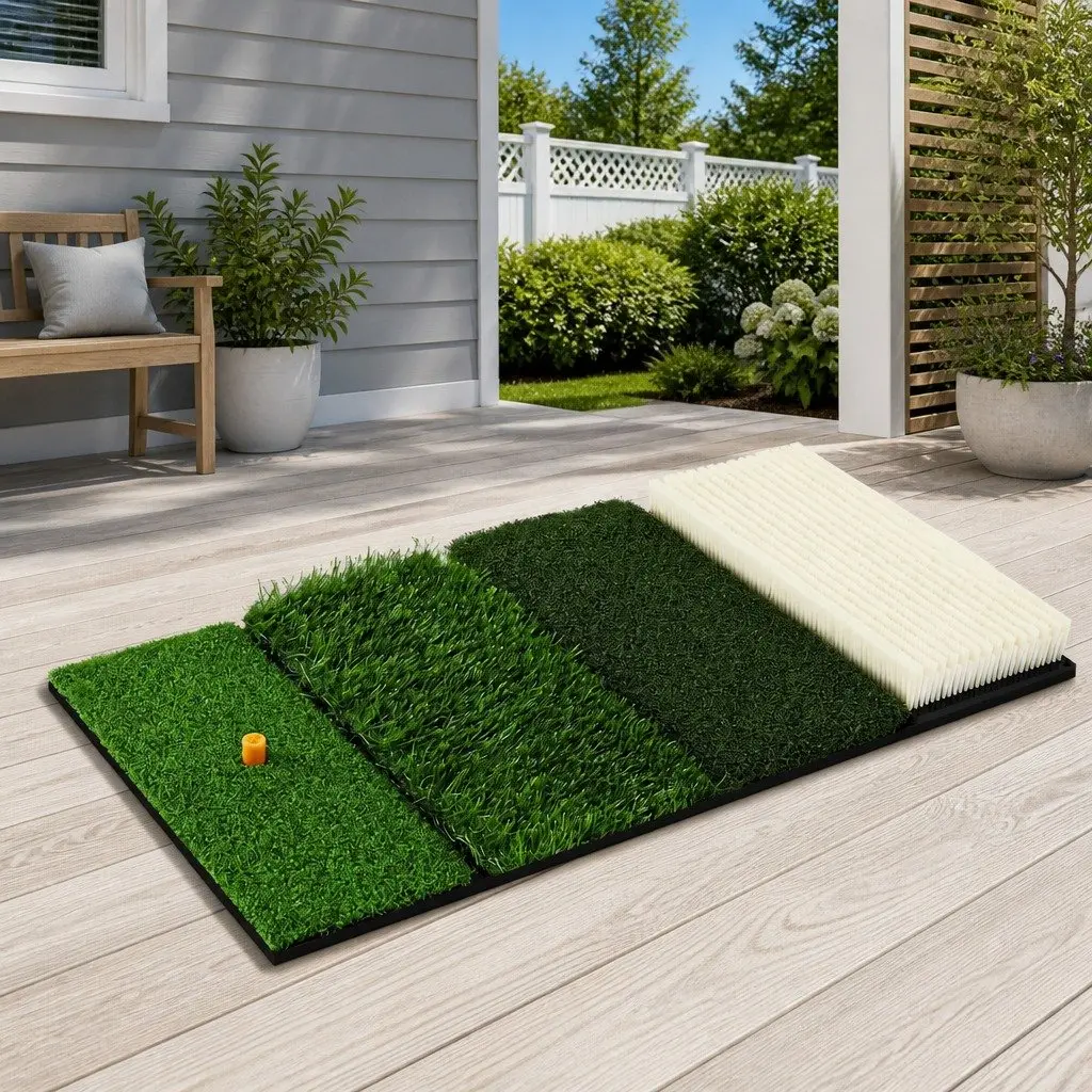 4-in-1 Golf Hitting Mat for Training at Home