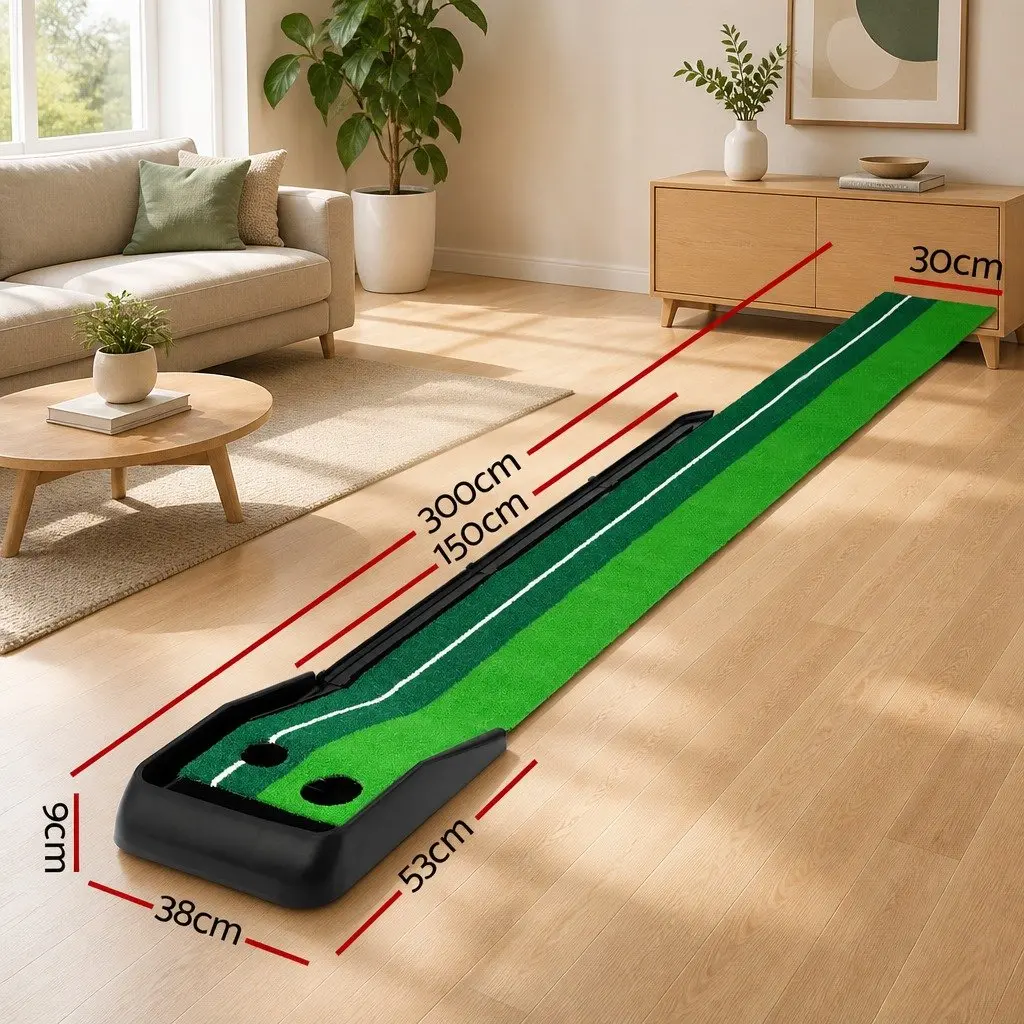 Golf Putting Mat Portable Foldable 3M Dual Colour Non-Slip Surface
