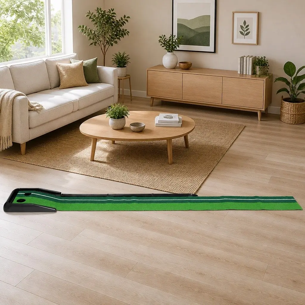 Golf Putting Mat Portable Foldable 3M Dual Colour Non-Slip Surface