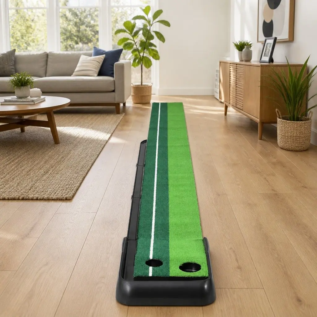 Golf Putting Mat Portable Foldable 3M Dual Colour Non-Slip Surface