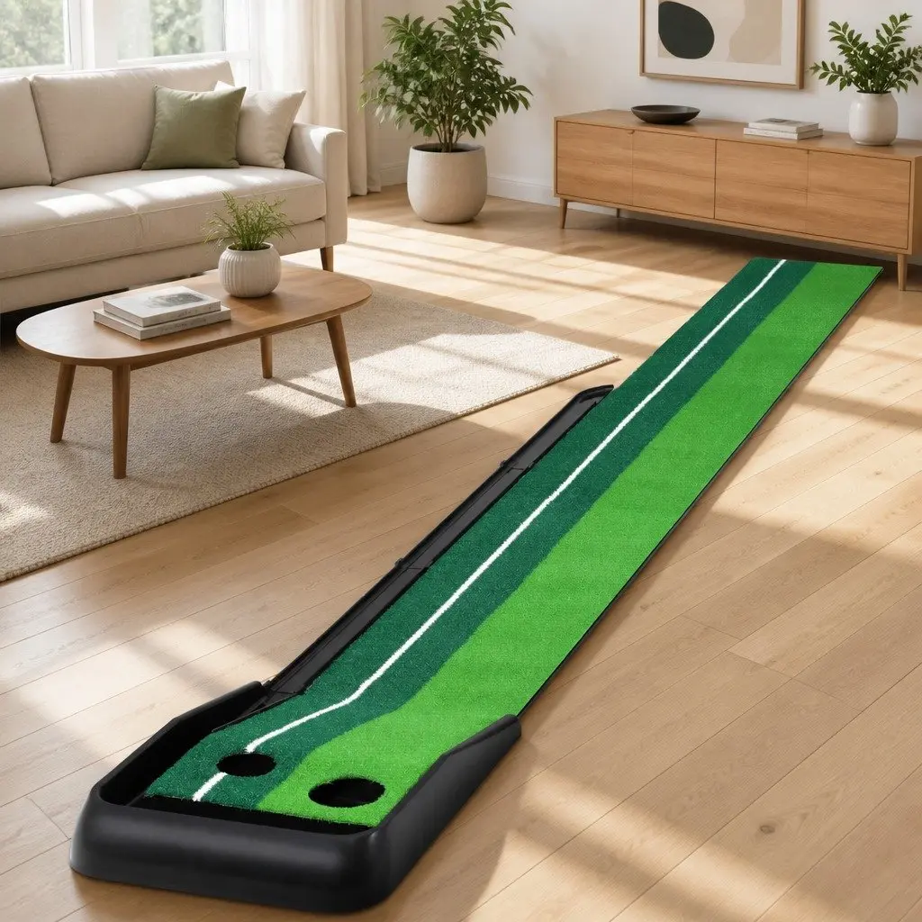 Golf Putting Mat Portable Foldable 3M Dual Colour Non-Slip Surface
