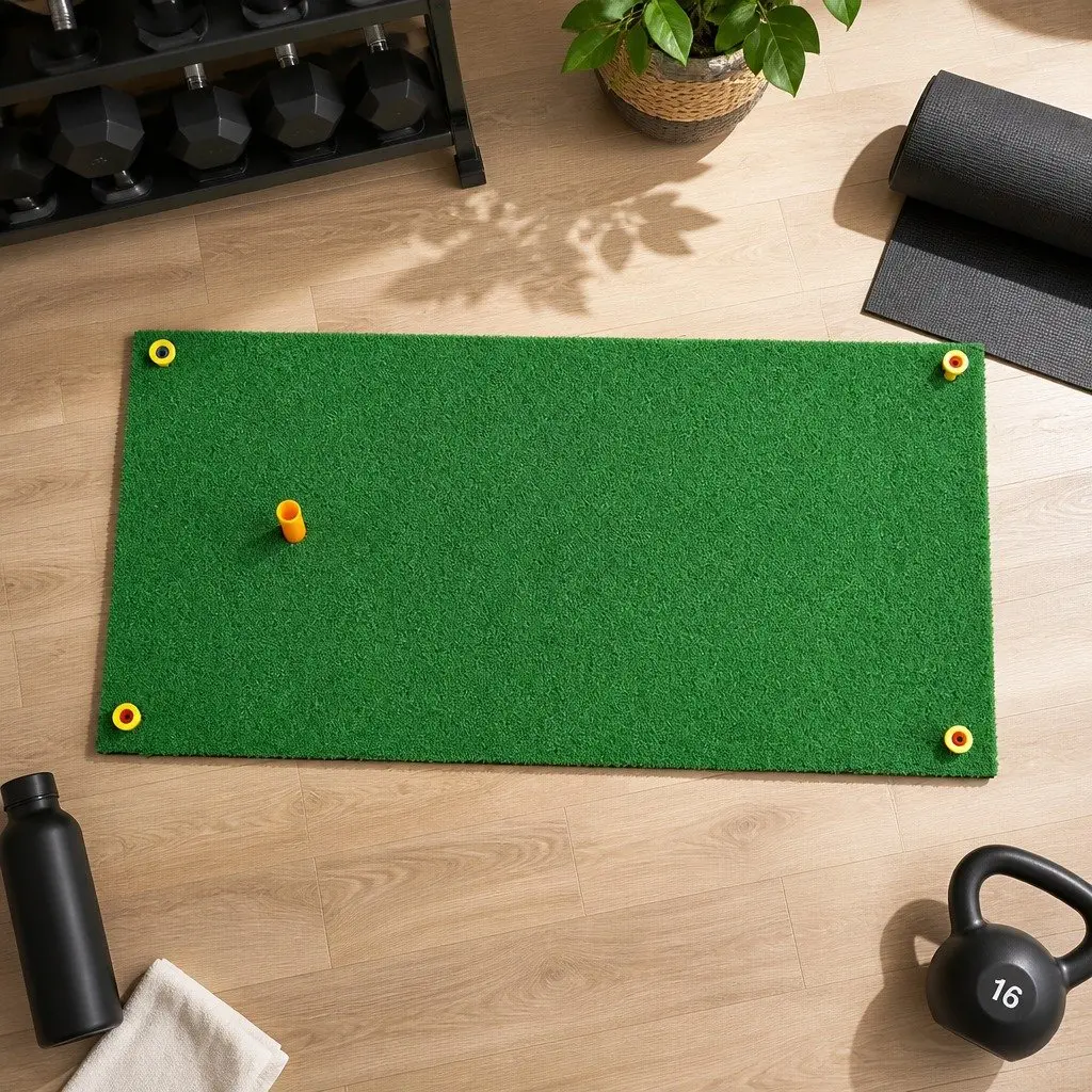 Golf Hitting Mat Portable Foldable 60x30cm Green