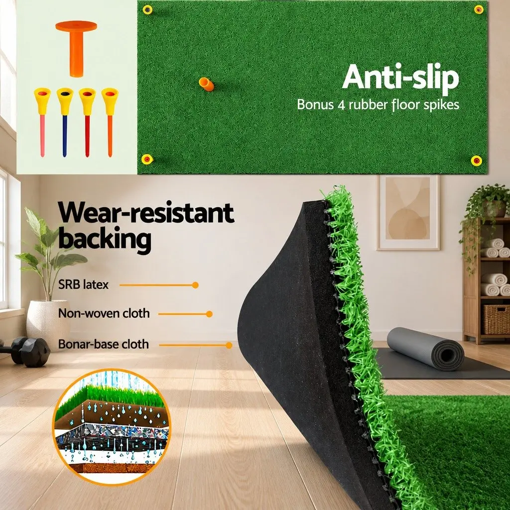Golf Hitting Mat Portable Foldable 60x30cm Green
