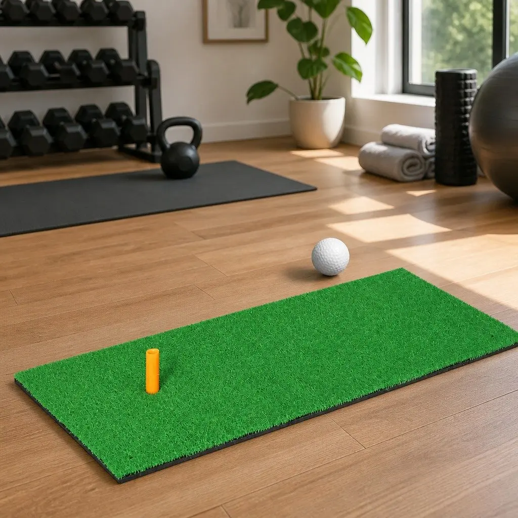 Golf Hitting Mat Portable Foldable 60x30cm Green