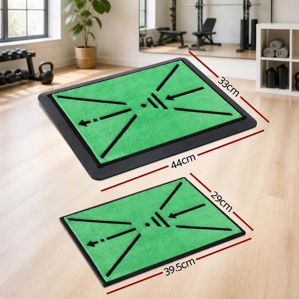 Golf Hitting Mat Green Swing Path Feedback Training Indoor Outdoor 44cm x 33cm