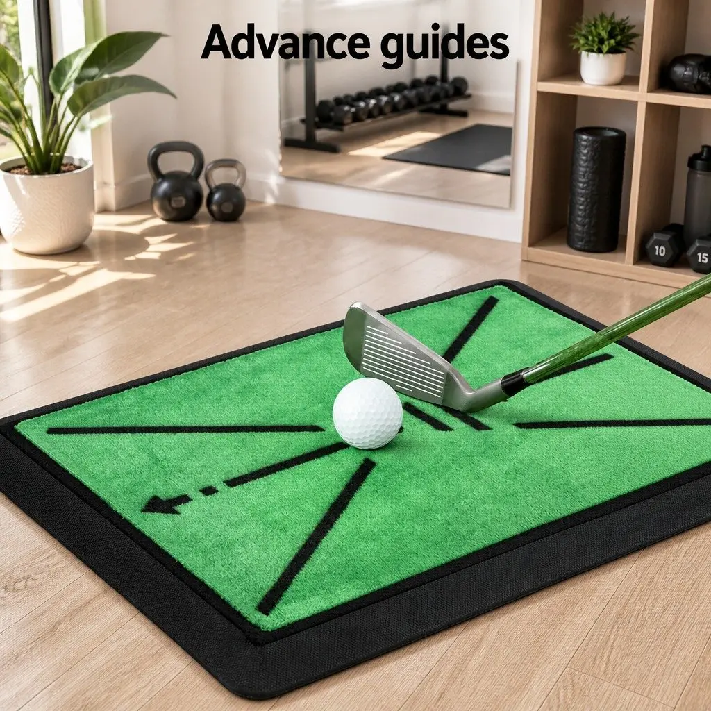 Golf Hitting Mat Green Swing Path Feedback Training Indoor Outdoor 44cm x 33cm