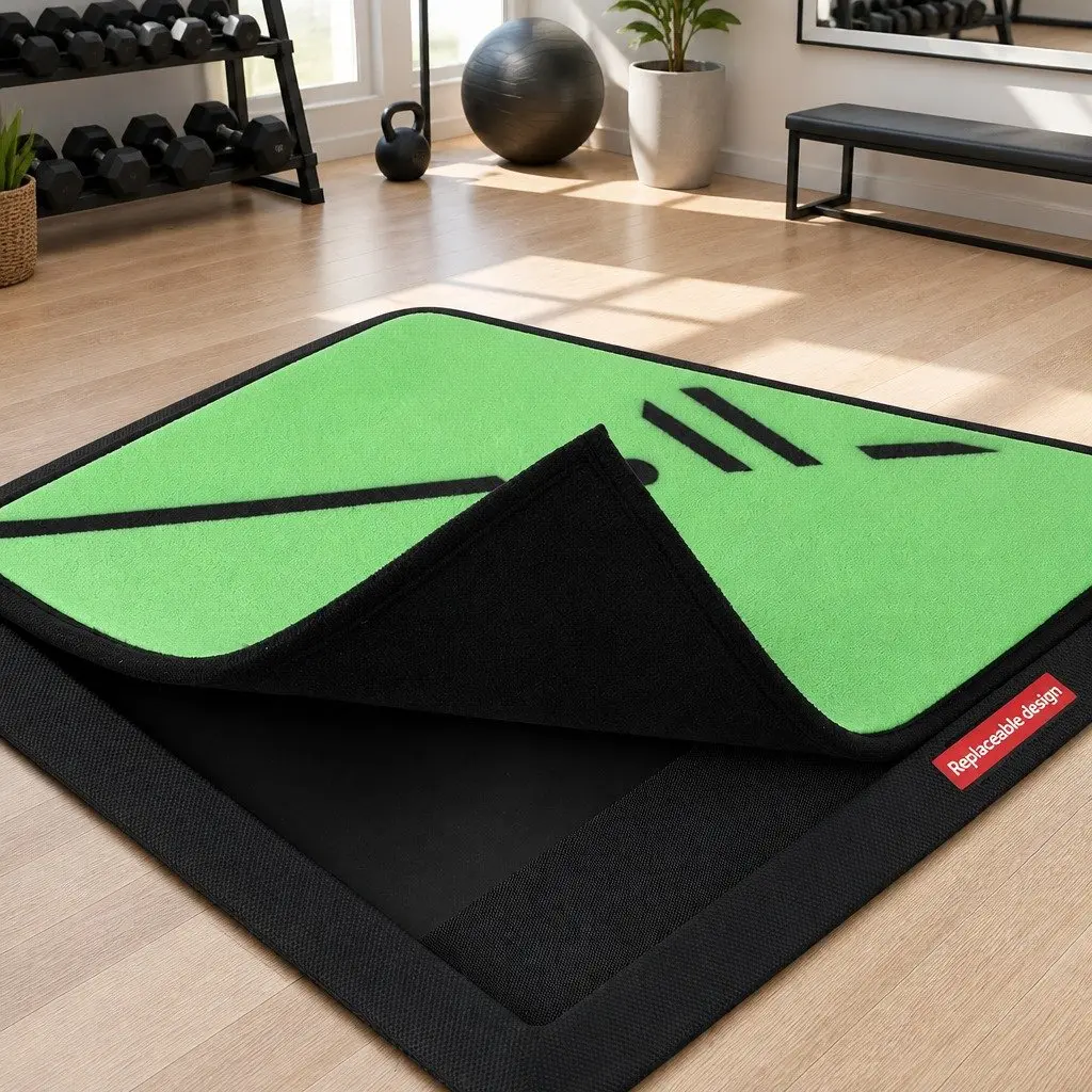 Golf Hitting Mat Green Swing Path Feedback Training Indoor Outdoor 44cm x 33cm