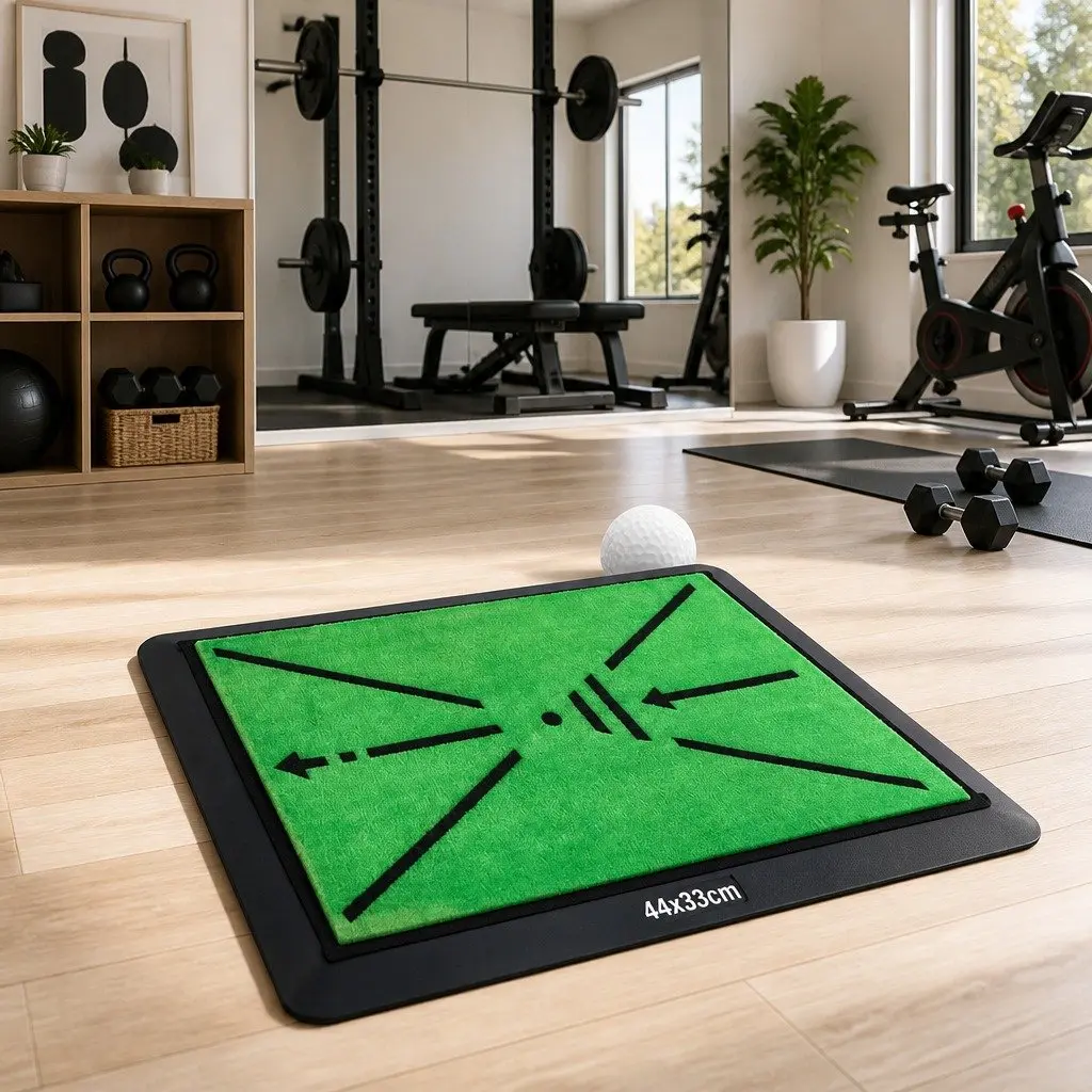 Golf Hitting Mat Green Swing Path Feedback Training Indoor Outdoor 44cm x 33cm