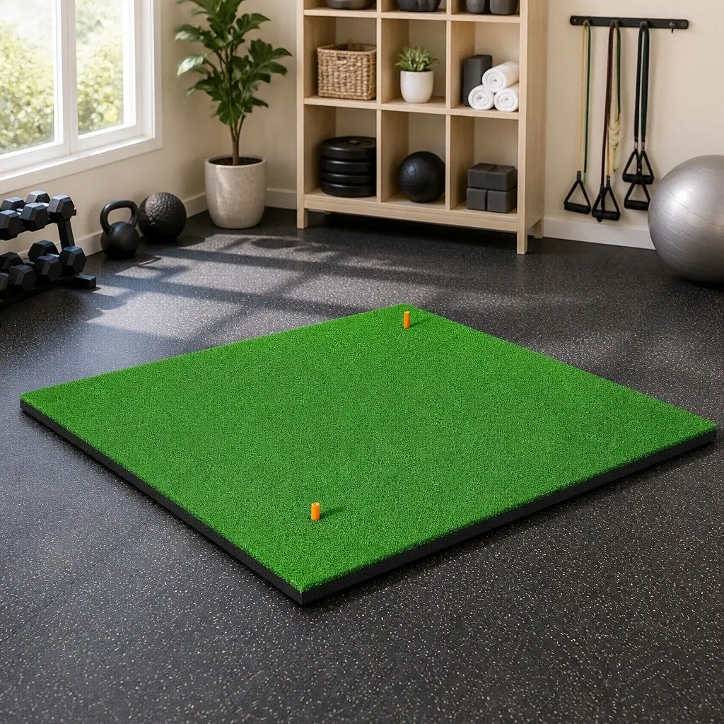 Golf Hitting Mat 150x150cm Portable Driving Range Practice Training Grass
