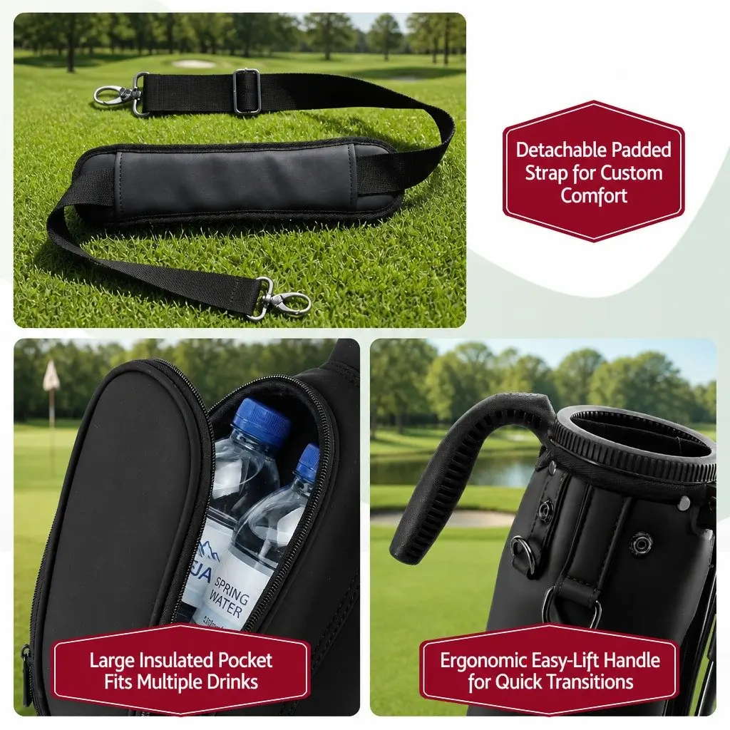 Golf Stand Bag Lightweight Compact Portable Carry 5-6 Clubs