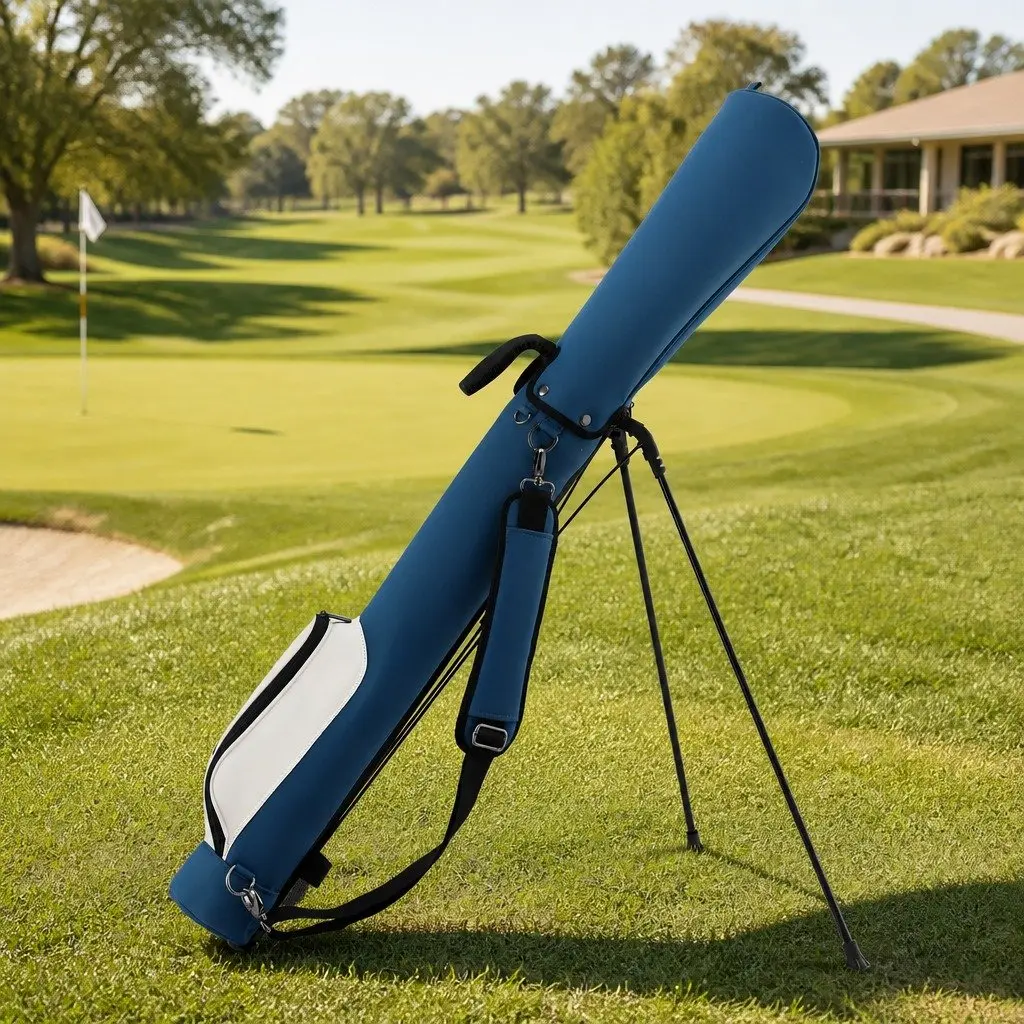 Golf Stand Bag Lightweight Sunday Pitch And Putt Carry Compact Design Blue