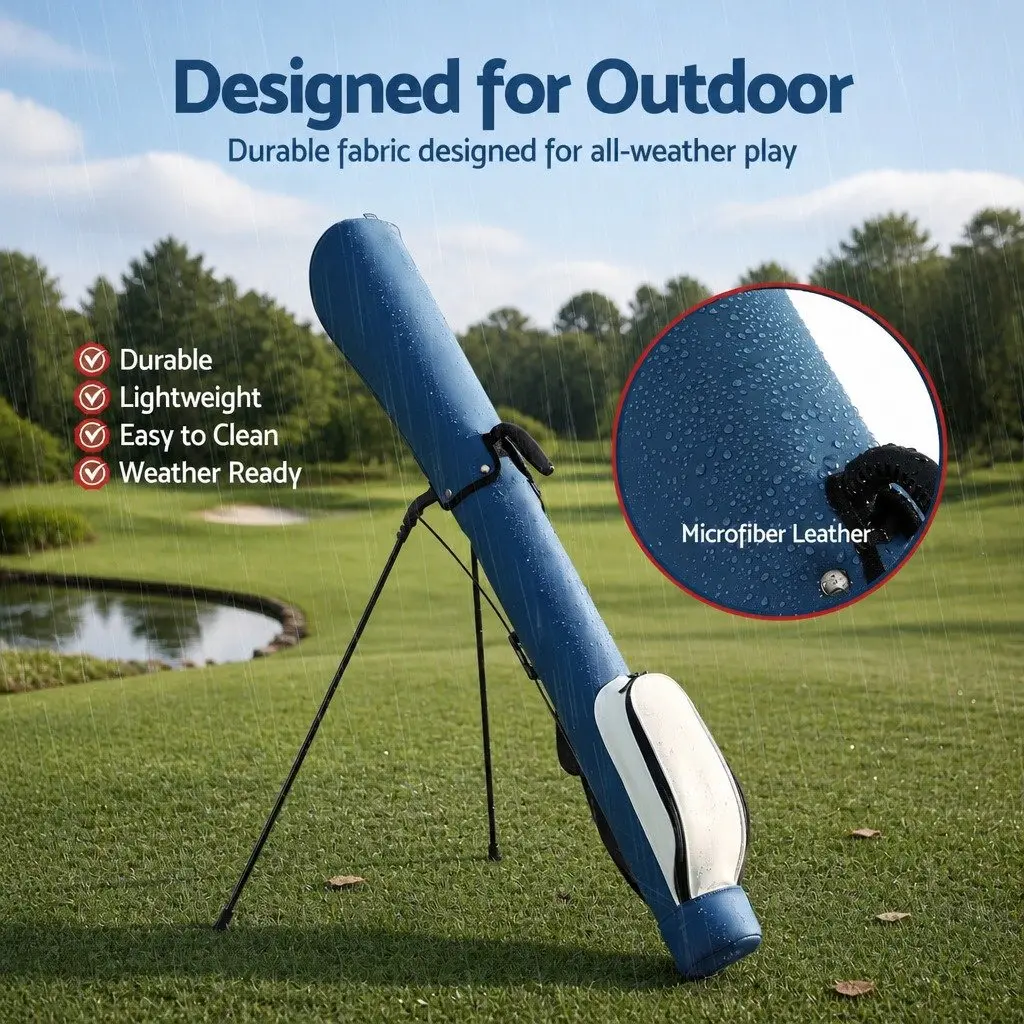 Golf Stand Bag Lightweight Sunday Pitch And Putt Carry Compact Design Blue