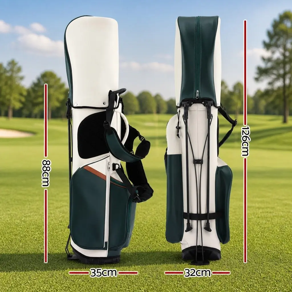 Golf Stand Bag Lightweight Dual Strap 35cm x 32cm x 126cm