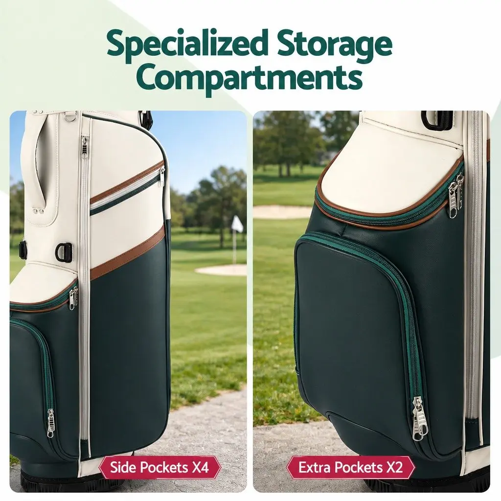 Golf Stand Bag Lightweight Dual Strap 35cm x 32cm x 126cm
