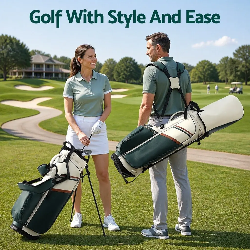 Golf Stand Bag Lightweight Dual Strap 35cm x 32cm x 126cm