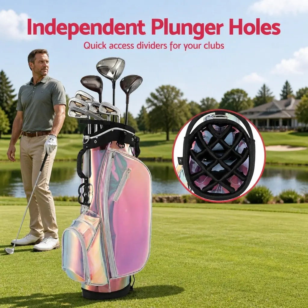 Golf Stand Bag Lightweight Dual Strap 35cm x 32cm x 126cm