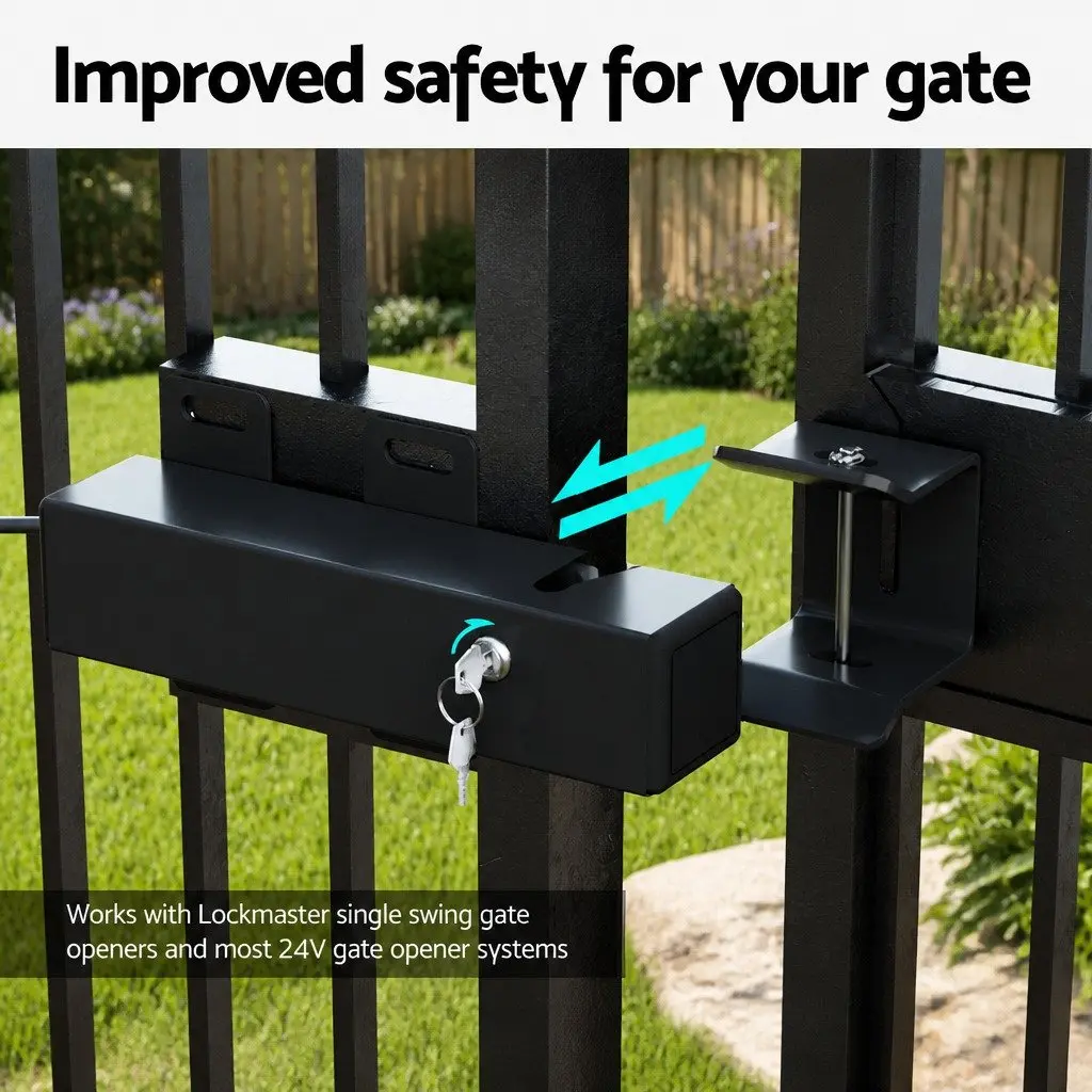 Electric Gate Lock Heavy Duty Metal 24V Wired Control Security System
