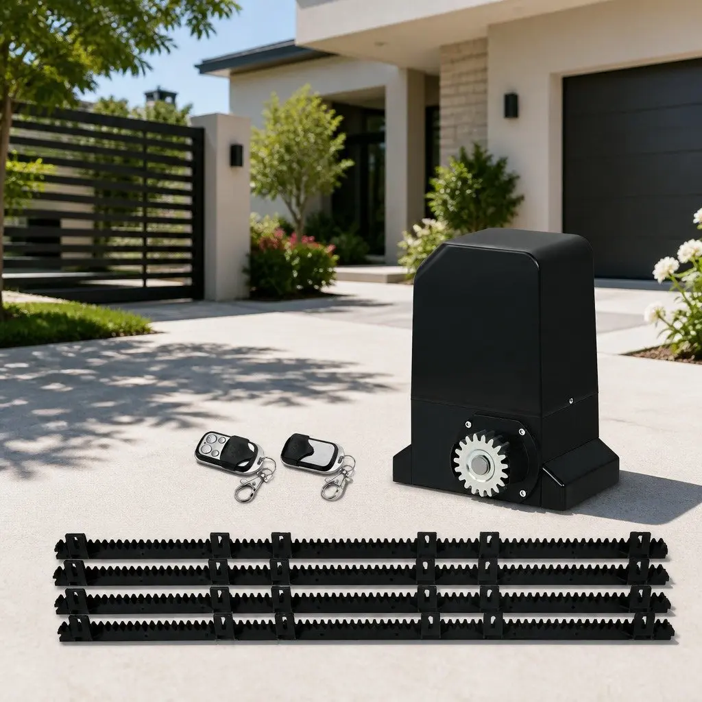 Automatic Sliding Gate Opener Kit 4M Rail 1000kg Capacity Motor Remote Control