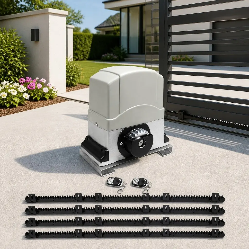 Electric Automatic Sliding Gate Opener Kit Motor 4M 1200kg Remote Control