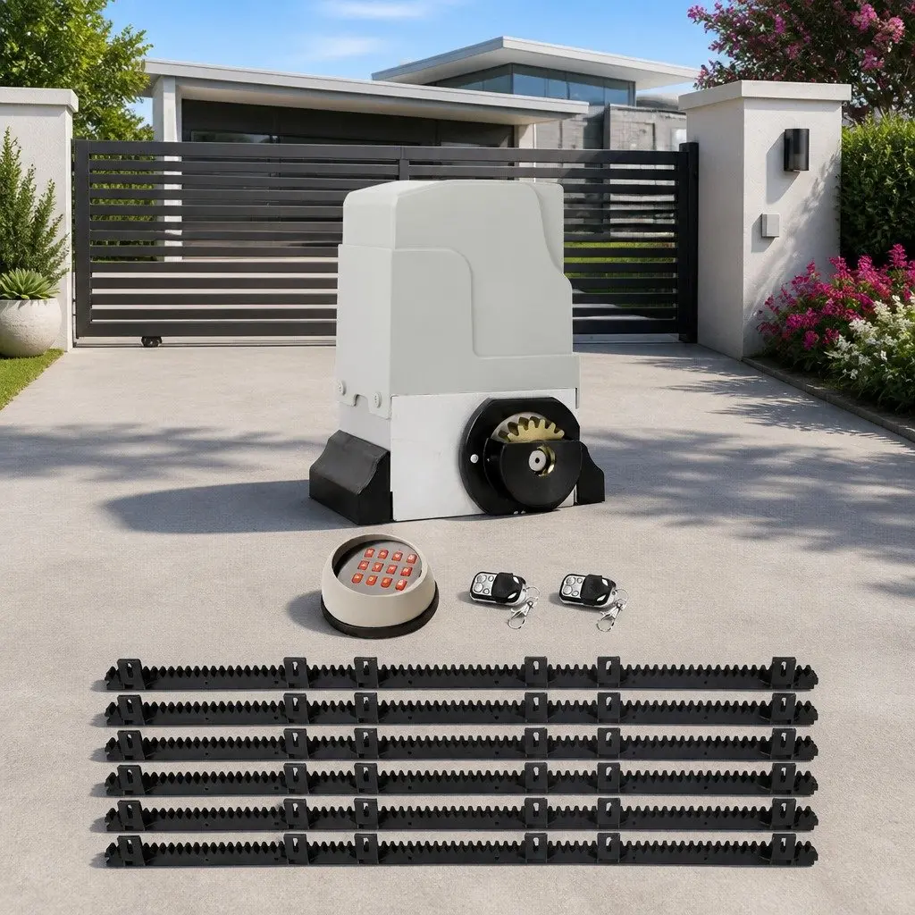 Automatic Sliding Gate Opener Kit 6M Keypad 1800KG Heavy Duty Motor Access