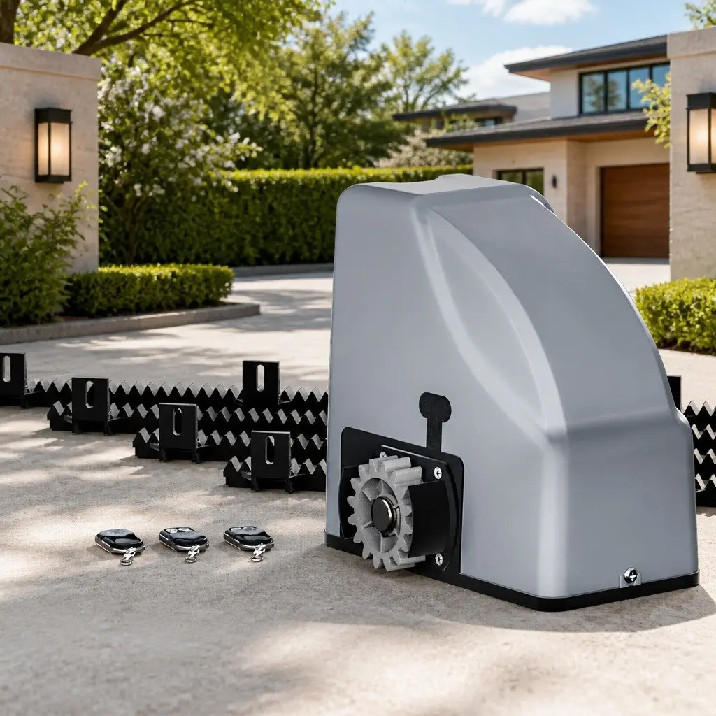 Electric Sliding Gate Opener Remote Control 4M 800KG Gentle Start Stop