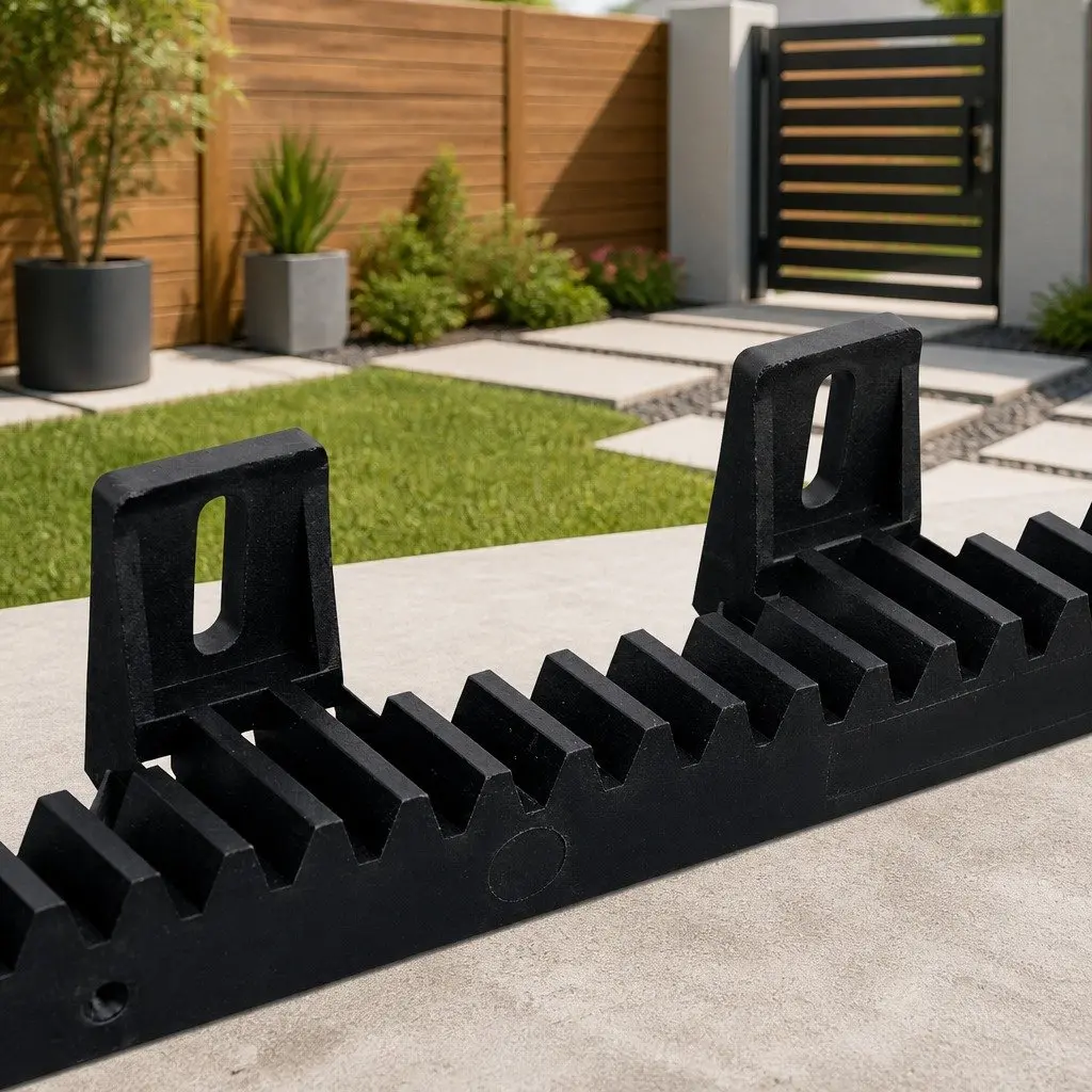 Sliding Gate Opener Rack Rail Kit Black Heavy Duty Electric Auto Remote Fence